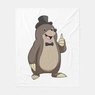 Couverture Polaire Taupe en marié avec cravate