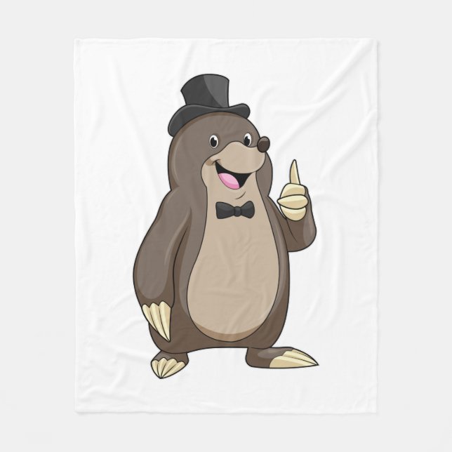 Couverture Polaire Taupe en marié avec cravate (Devant)