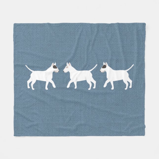 Couverture Polaire Taureaux Fleece Blanche (Devant (Horizontal))