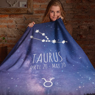 Couverture Polaire Taurus Constellation Zodiaque personnalisée