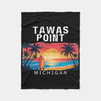 Couverture Polaire Tawas Point Michigan Men Women Surfing 