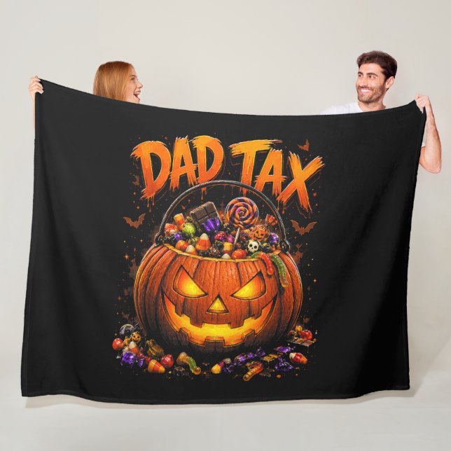 Couverture Polaire Taxe Papa Drôle Halloween Citrouille (En situation)