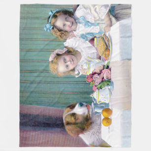 Couverture Polaire Tea Party vintage