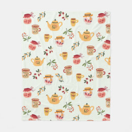 Couverture Polaire Tea Time Seamless Motif Baby