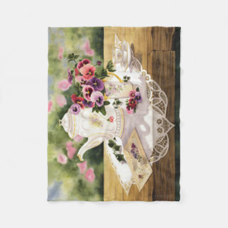 Couverture Polaire ~ ' Tea victorien de jet d'ouatine