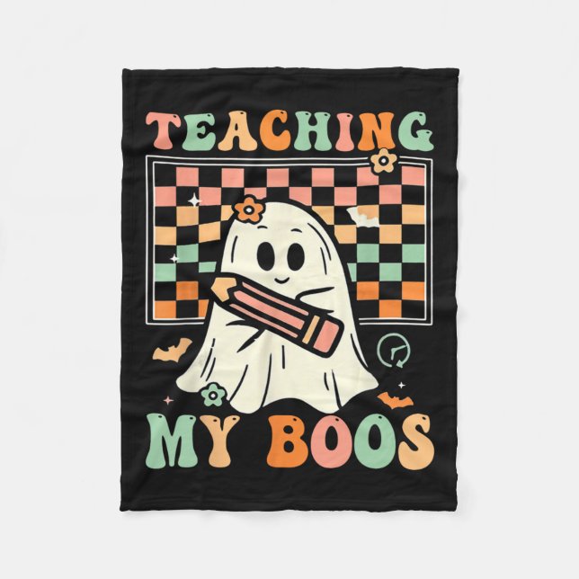 Couverture Polaire Teacher Cute Ghost Enseignant Super Halloween Teac (Devant)