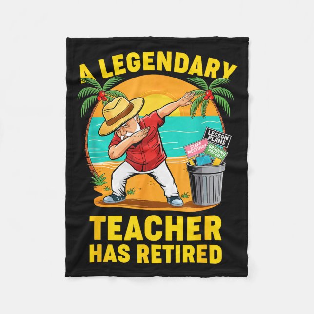 Couverture Polaire Teacher Legend Has Retired 2025 Happy Retirement P (Devant)