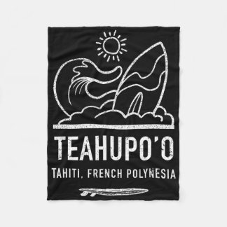 Couverture Polaire Teahupoo Shirt French Polynesia Tee Tahiti Surfing
