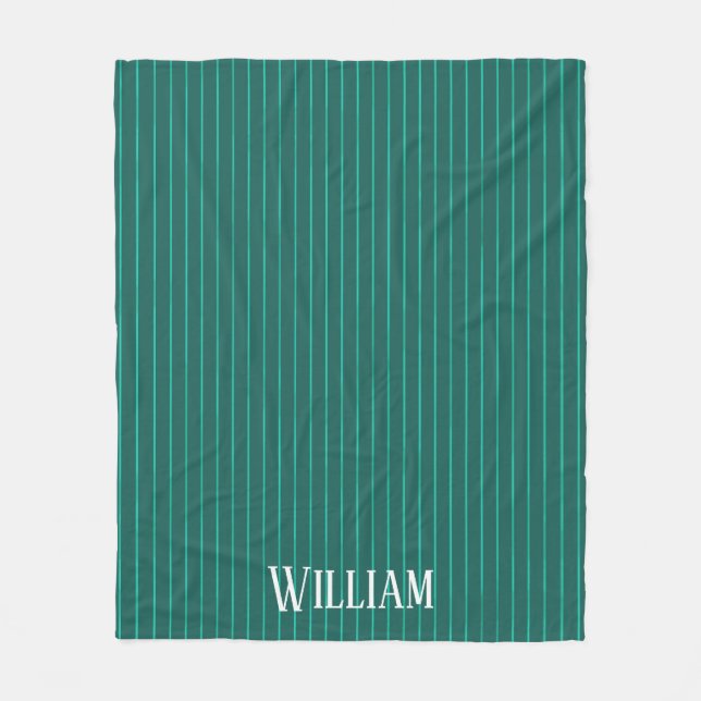 Couverture Polaire Teal pinstripes (Devant)