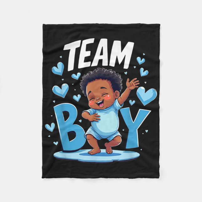 Couverture Polaire Team Boy Design Gender Reveal New Baby Boy  (Devant)