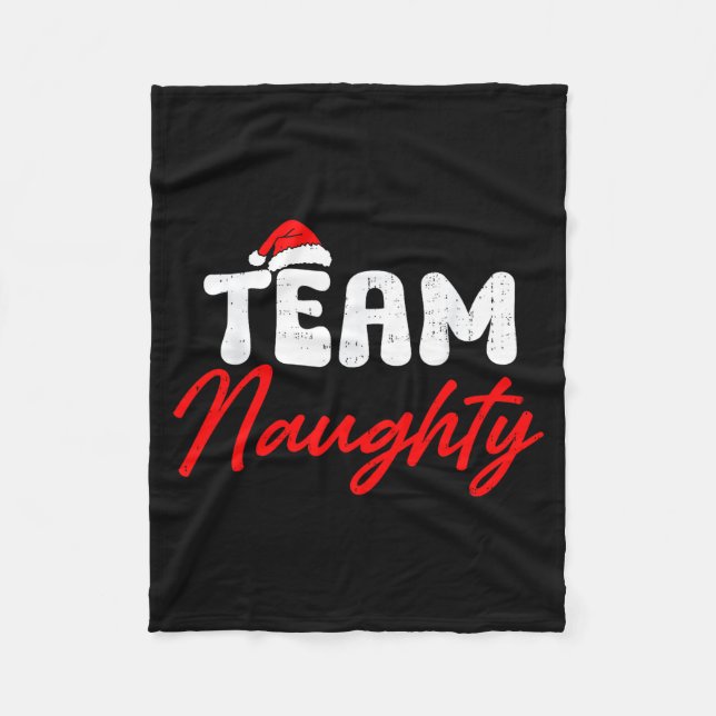 Couverture Polaire Team Naughty Funny Christmas Couple Matching Team  (Devant)