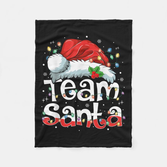 Couverture Polaire Team Santa Claus Christmas Family Matching Pajama  (Devant)
