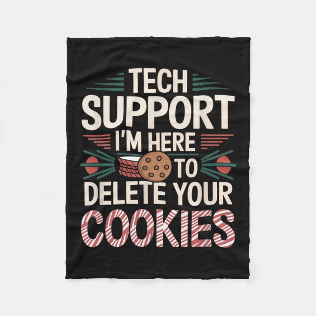 Couverture Polaire Tech Support Je suis ici pour supprimer vos cookie (Devant)