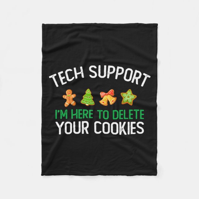 Couverture Polaire Tech Suprt I'm Here To Delete Your Cookies Christm (Devant)