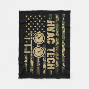 Couverture Polaire Technicien CVC Camouflage Drapeau Américain 4 Juil