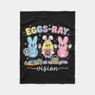Couverture Polaire Technologue de Pâques aux rayons X Lapin Infirmièr