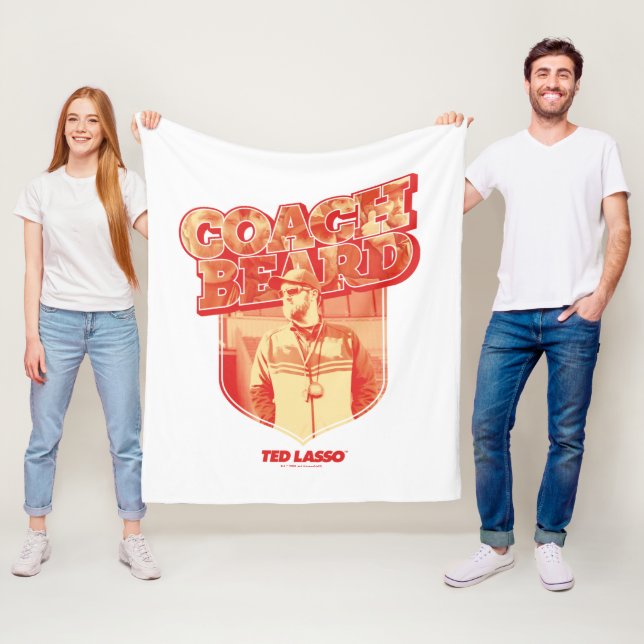 Couverture Polaire Ted Lasso | Badge de la barbe de l'entraîneur (En situation)
