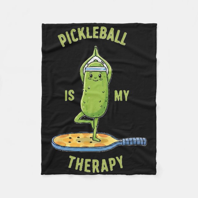 Couverture Polaire Tee Fun Picklell Est Mon Paddle De Thérapie  (Devant)