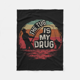 Couverture Polaire Tee Vintage The Tug Is My Drug Drôle De Pêche