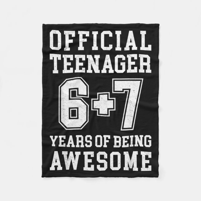 Couverture Polaire Teenager Funny 6 7 13th Birthday  (Devant)