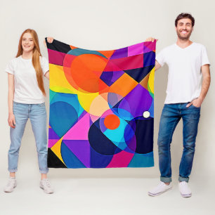 Couverture Polaire Teintes qui se chevauchent : Fusion Abstraite