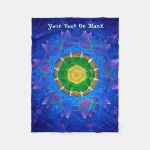Couverture Polaire Teinture à tarte bleu-vert