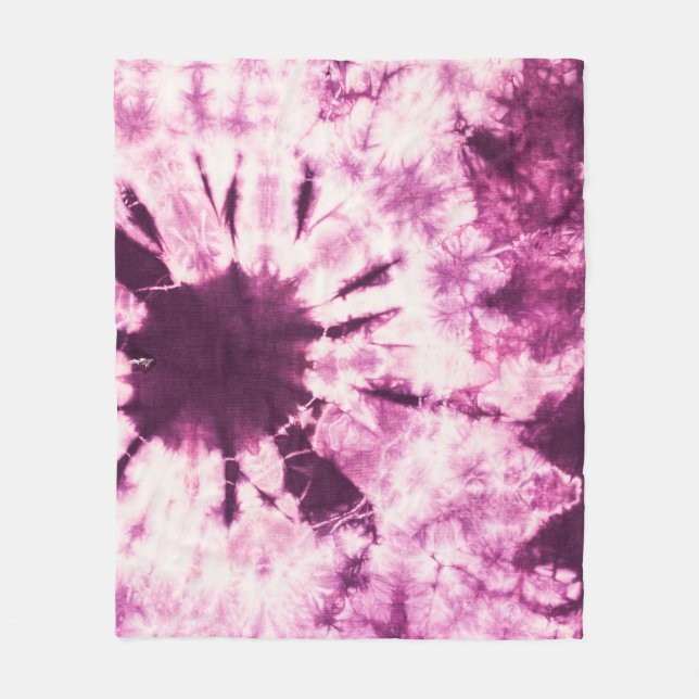 Couverture Polaire Teinture de teinture pourpre Texture de batik (Devant)