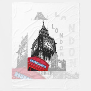 Couverture Polaire Téléphone de rouge de Londres Big Ben