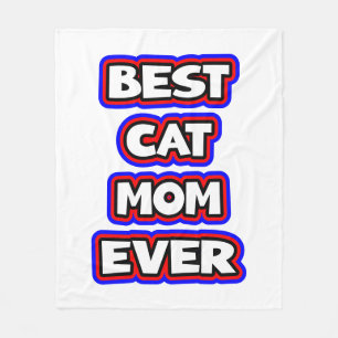Couverture Polaire Téméraire Best Cat Maman toujours Typographie