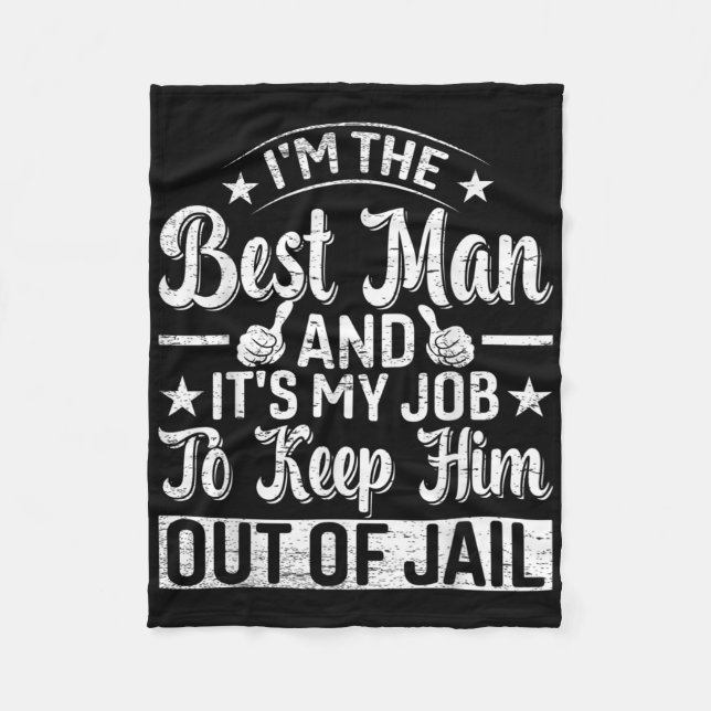 Couverture Polaire Témoins de mariage des garçons d'honneur drôle de  (Devant)