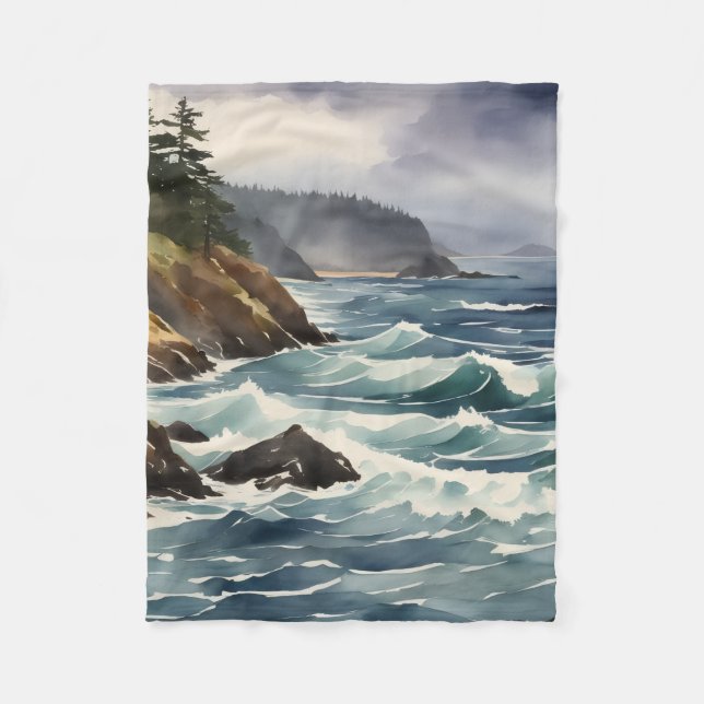 Couverture Polaire Tempête sur la côte  (Devant)