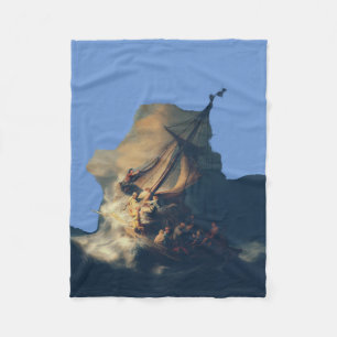 Couverture Polaire Tempête sur la mer de Galilée par Rembrandt Art