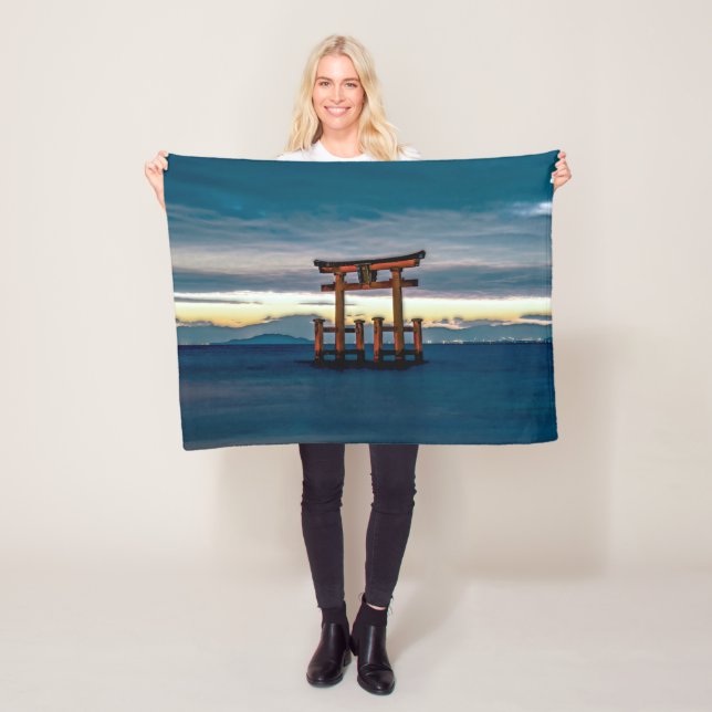 Couverture Polaire Temple-Torii-Porte Japonaise (En situation)