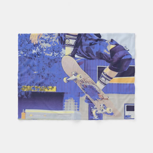 Couverture Polaire Temps d'antenne - Skateboarder (Devant (Horizontal))