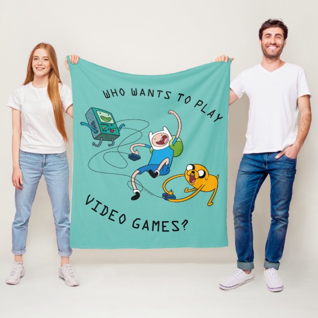 Couverture Polaire Temps d'aventure | Finn & Jake Jouer avec BMO (En situation)