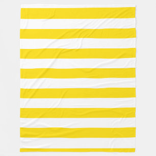 Couverture Polaire Tendance jaune blanc rayé Couleurs élégantes