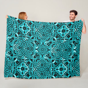 Couverture Polaire Tendance Turquoise Turquoise Bleu Hip Bohemian Bal
