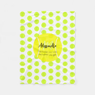 Couverture Polaire Tennis ball nom personnalisé & texte