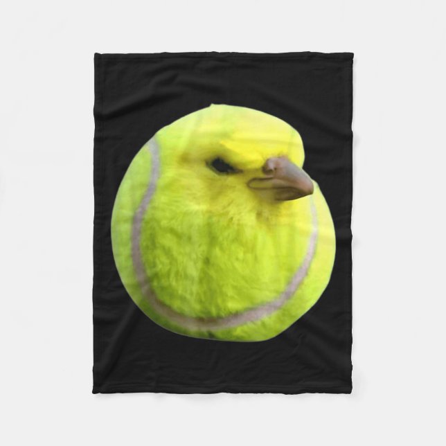 Couverture Polaire Tennis Bird Meme Round Budgie Tennis Ball  (Devant)