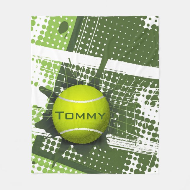 Couverture Polaire Tennis Design 1 polaire Blanche (Devant)