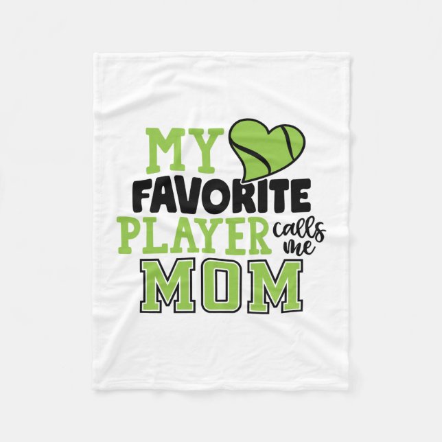 Couverture Polaire Tennis Player | My Favorite Player Calls Me Mom (Devant)