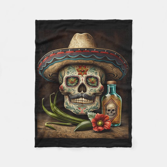 Couverture Polaire Tequila Sombrero Cinco De Mayo (Devant)