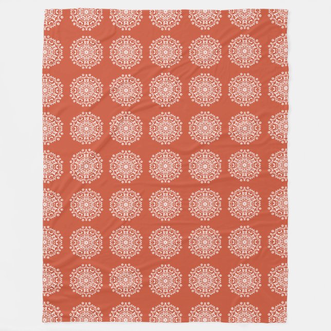 Couverture Polaire Terracotta Mandala (Devant)