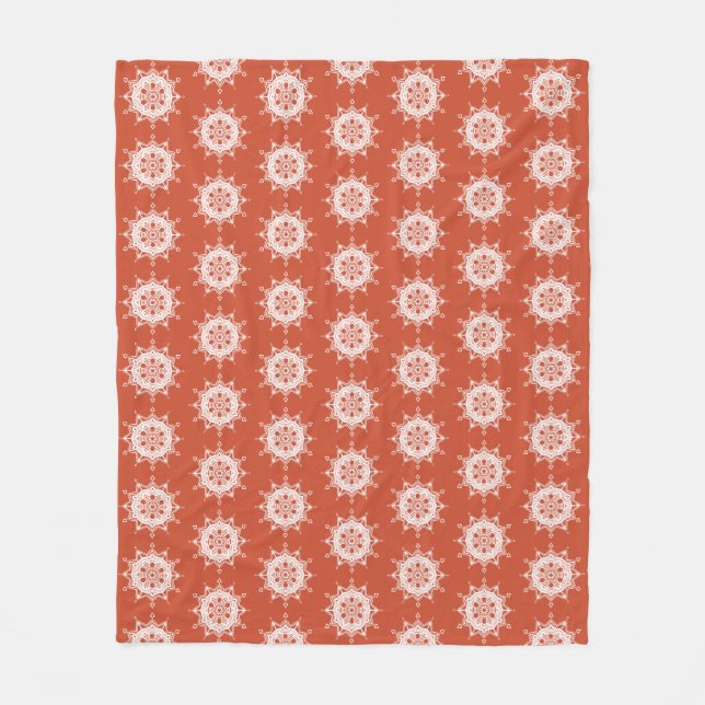 Couverture Polaire Terracotta Mandala (Devant)
