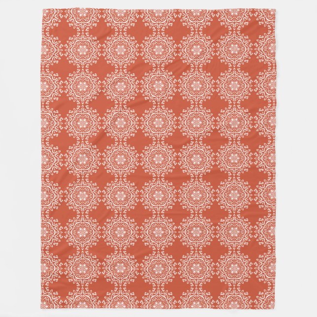 Couverture Polaire Terracotta Mandala (Devant)