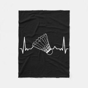 Couverture Polaire Terrain de badminton Jeu Sport Battement de coeur