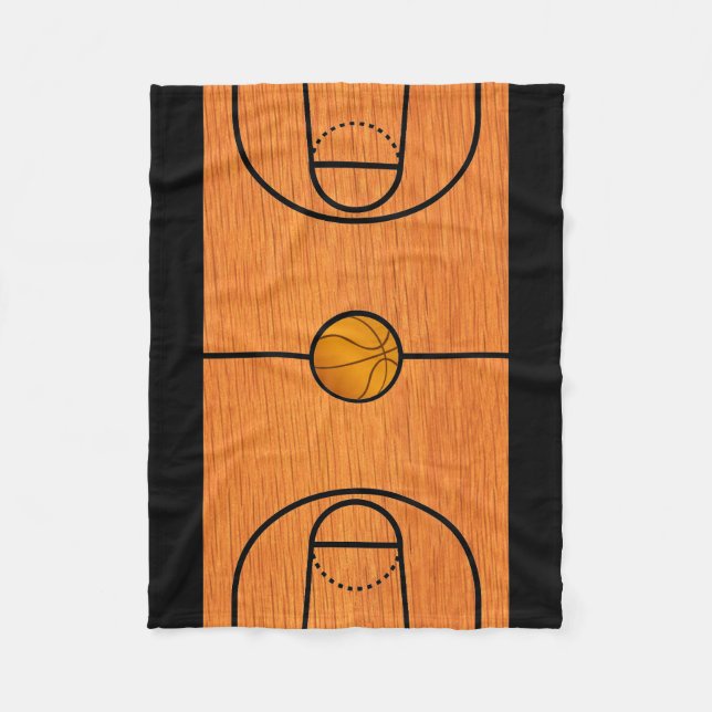 Couverture Polaire terrain de basket-ball Fleece Blanket (Devant)
