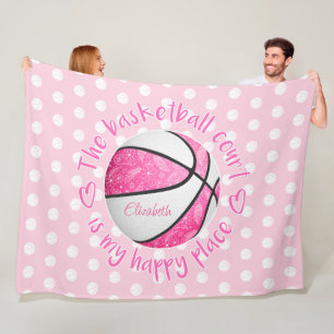Couverture Polaire terrain de basketball fleuri de motifs cachemire r