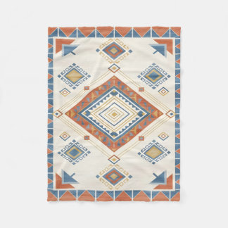 Couverture Polaire Terrasse en terre cuite et kilim bleu du désert ba