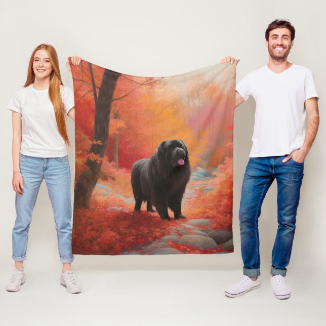 Couverture Polaire Terre-Neuve en automne Leaves Fall Inspire (En situation)